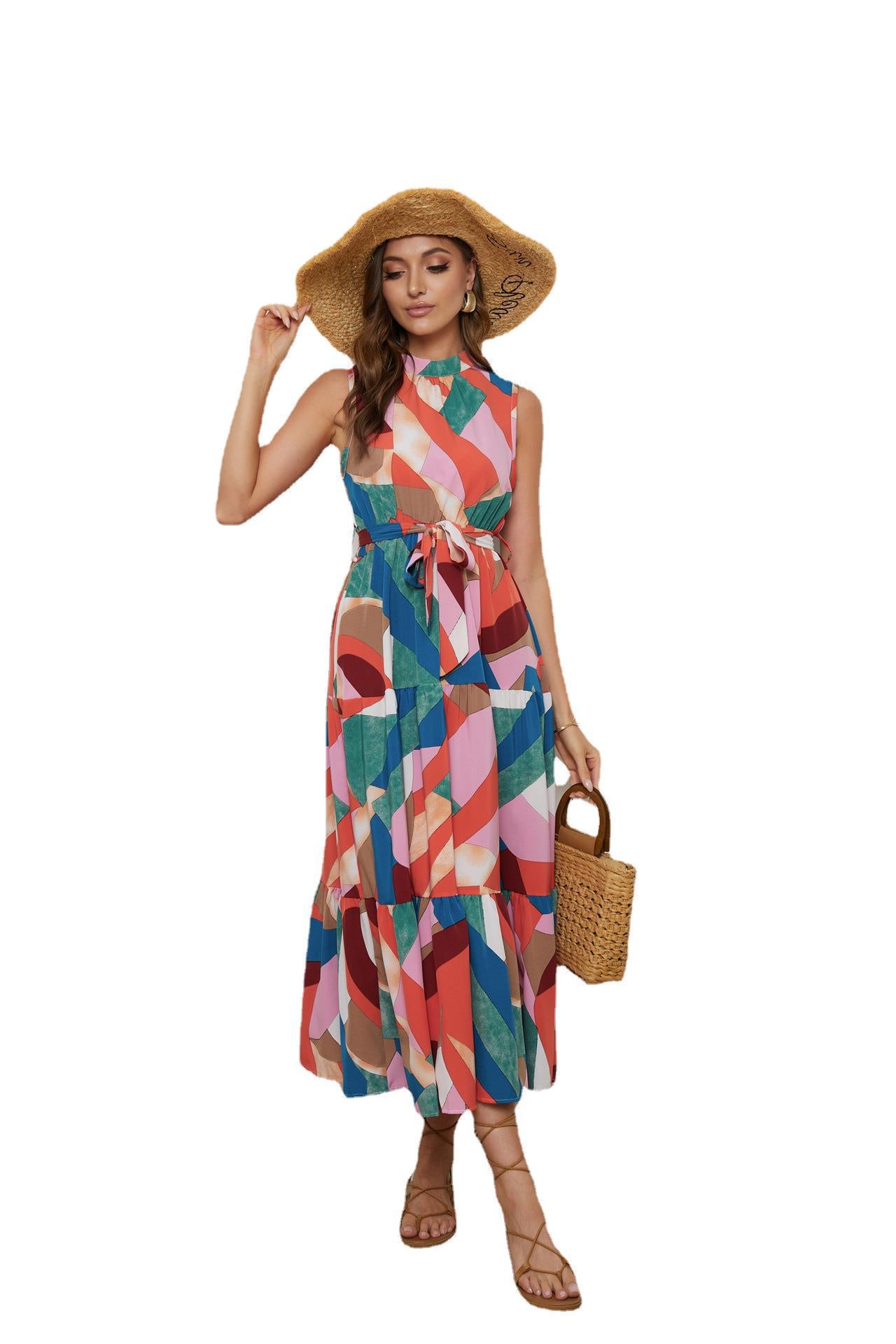 2023 Floral Swing Long Casual Beach Dress