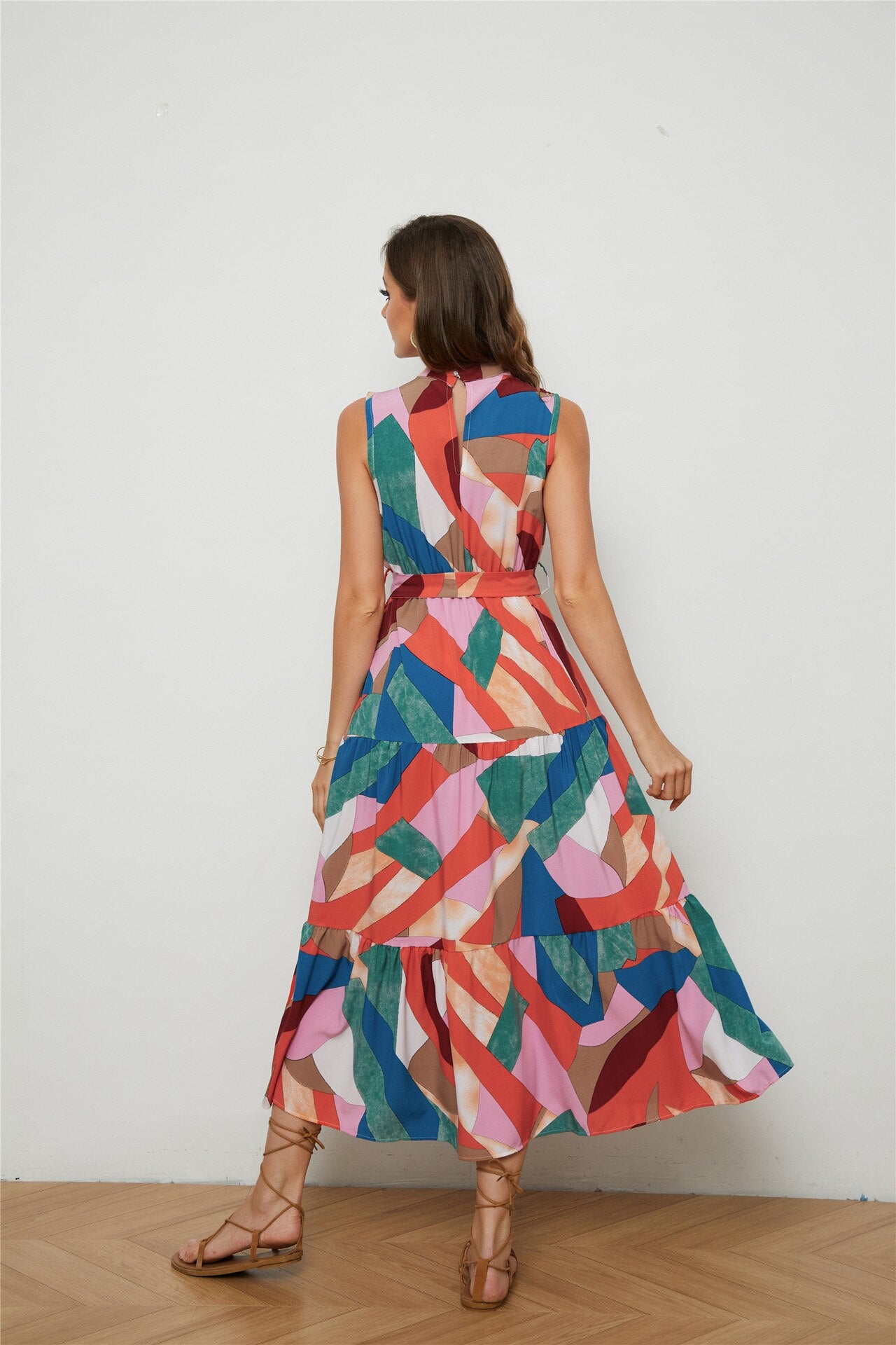 2023 Floral Swing Long Casual Beach Dress