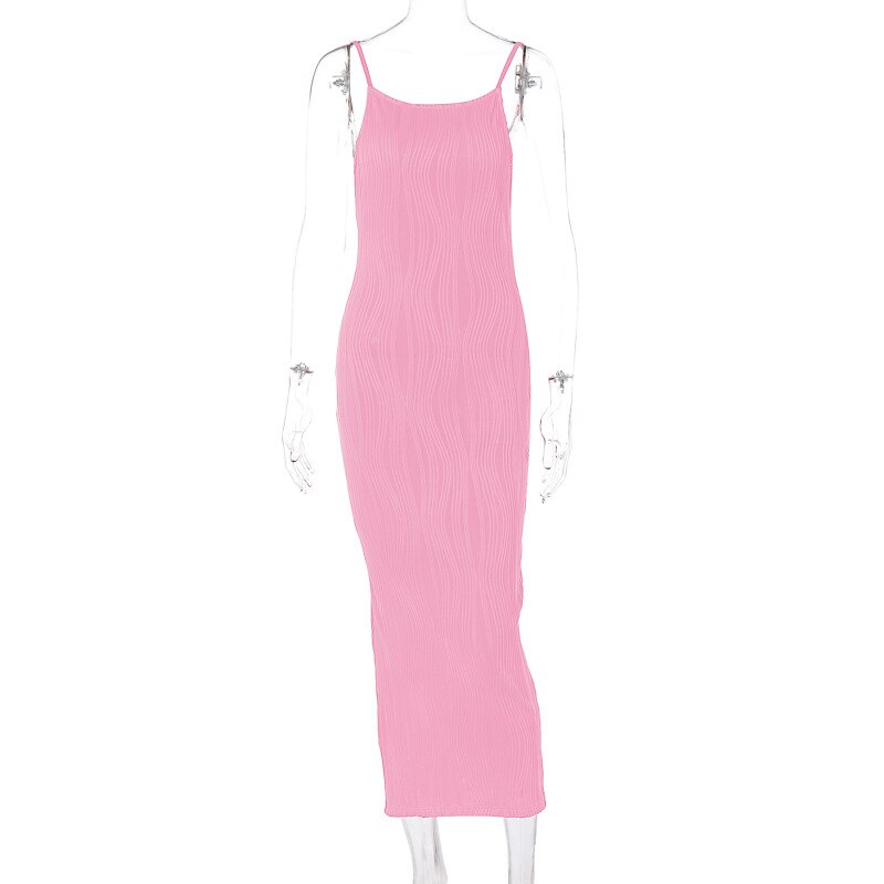 2023 Summer New Fashion Three-dimensional Line Sexy Slim Long Dress