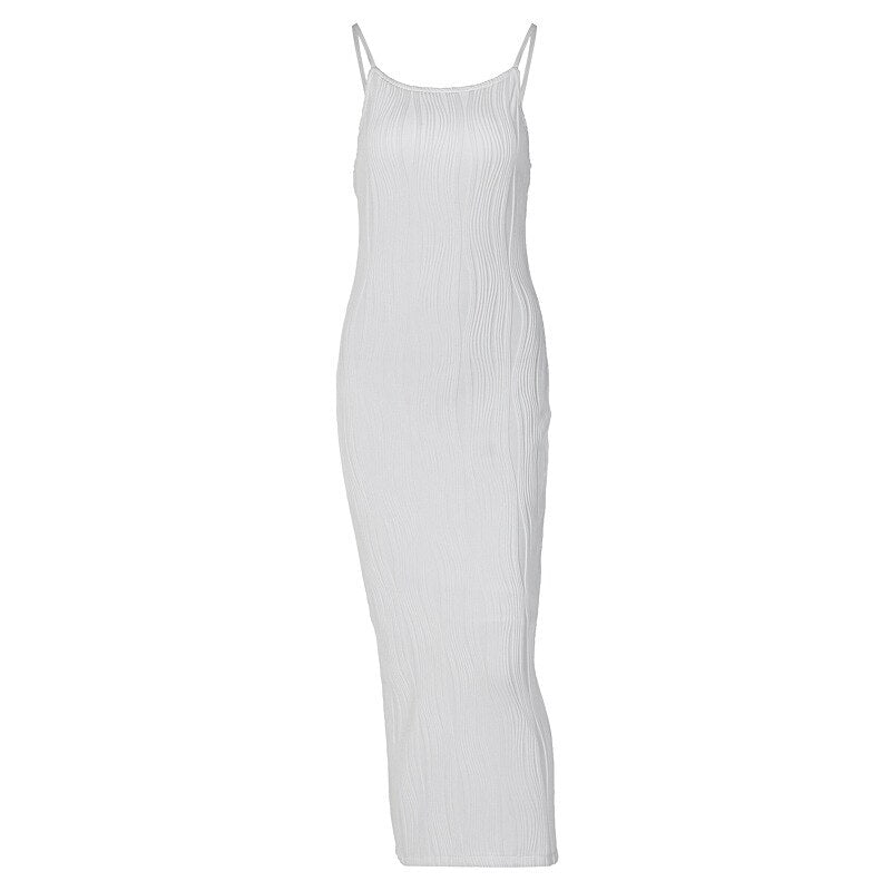 2023 Summer New Fashion Three-dimensional Line Sexy Slim Long Dress