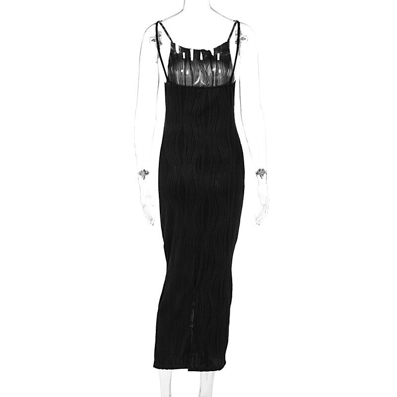 2023 Summer New Fashion Three-dimensional Line Sexy Slim Long Dress