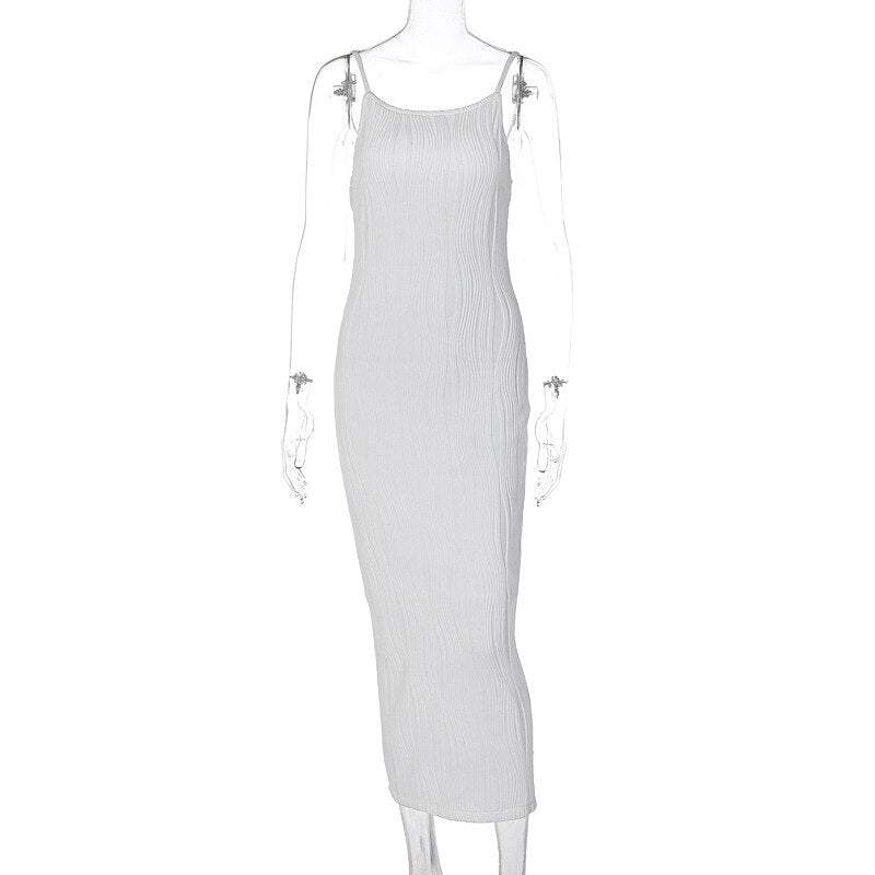 2023 Summer New Fashion Three-dimensional Line Sexy Slim Long Dress