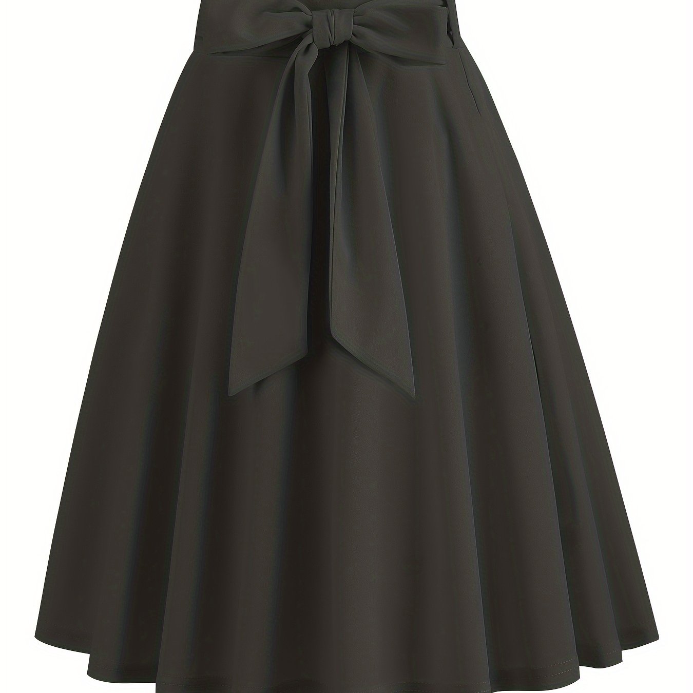 Retro A-line Skirt, Bowknot Front Skirt For Party, Performance, Every Day, Women's Clothing