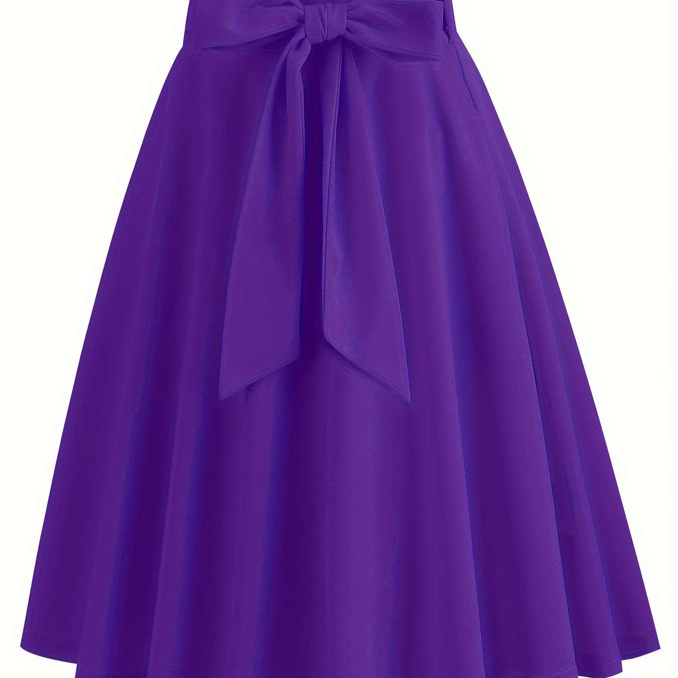 Retro A-line Skirt, Bowknot Front Skirt For Party, Performance, Every Day, Women's Clothing