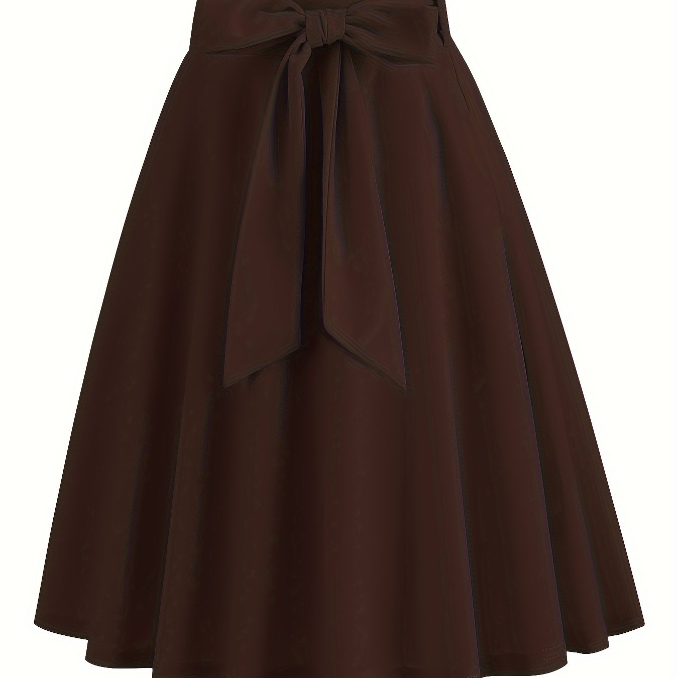 Retro A-line Skirt, Bowknot Front Skirt For Party, Performance, Every Day, Women's Clothing
