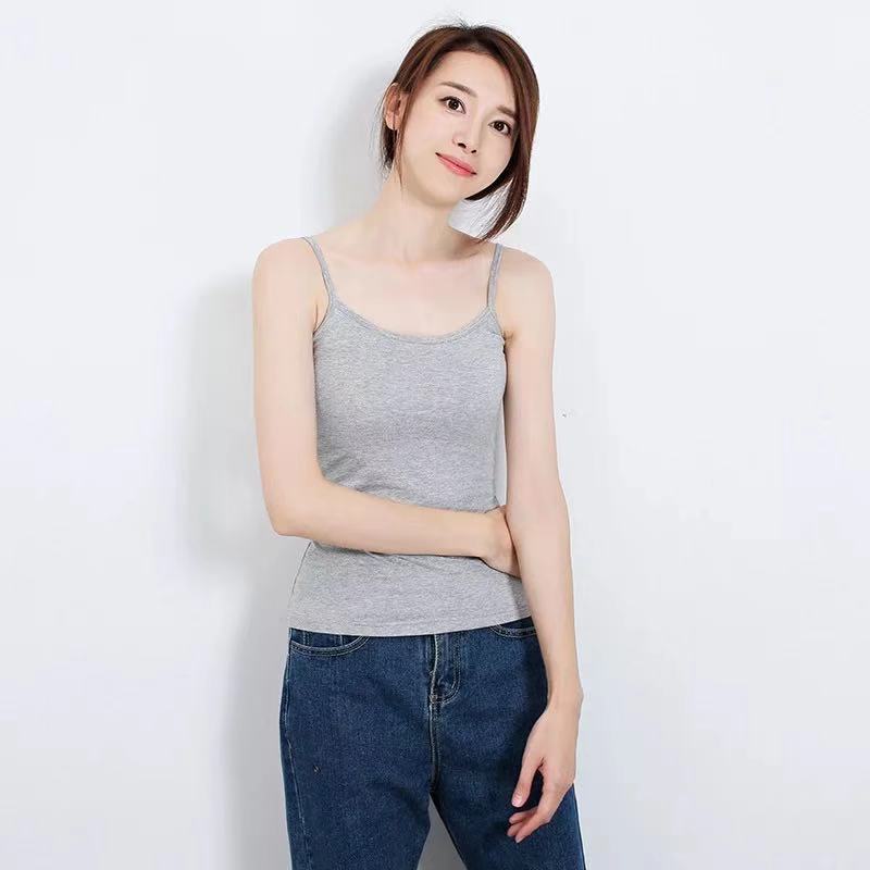 Women Solid Basic T-shirts Vest Sleeveless Casual Tank Tops Female