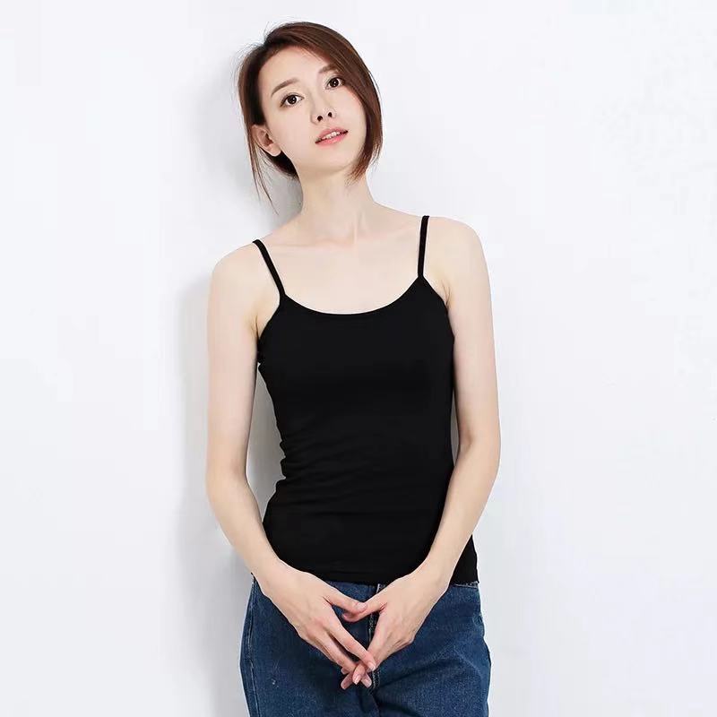 Women Solid Basic T-shirts Vest Sleeveless Casual Tank Tops Female