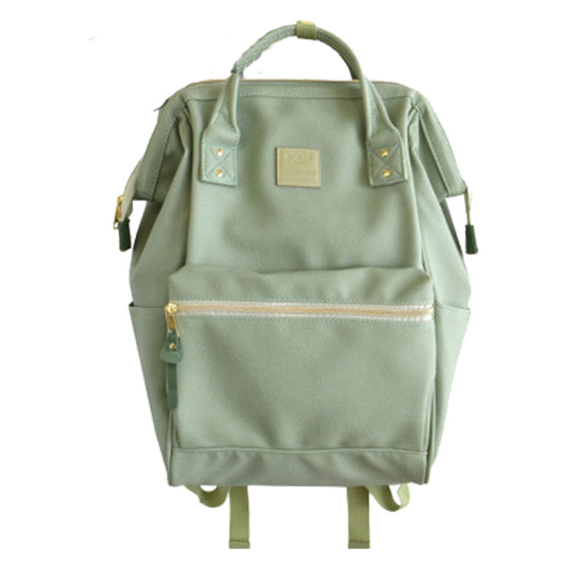 Lotte Leather Backpack High Capacity Student Bag