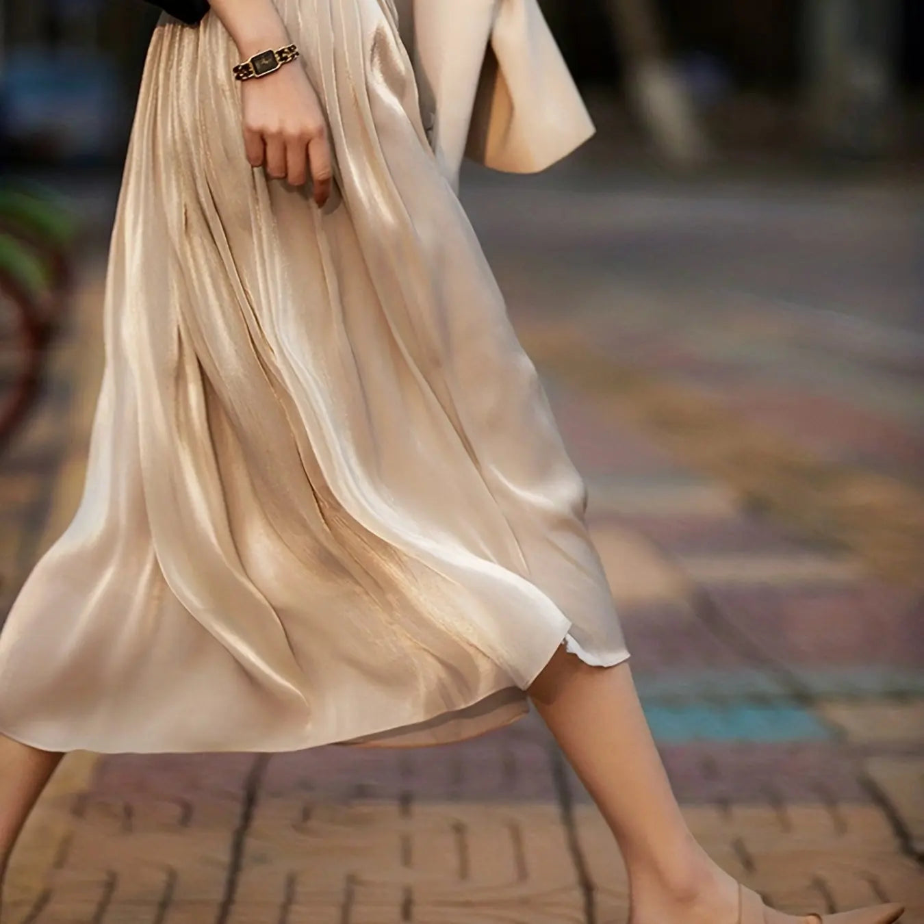 Elegant High Waist Stylish Comfortable Pleated Skirt