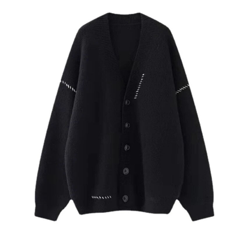 Joker Knit Cardigan 2023 Spring and Autumn New Fashion Casual Loose Lazy Sweater Coat Women
