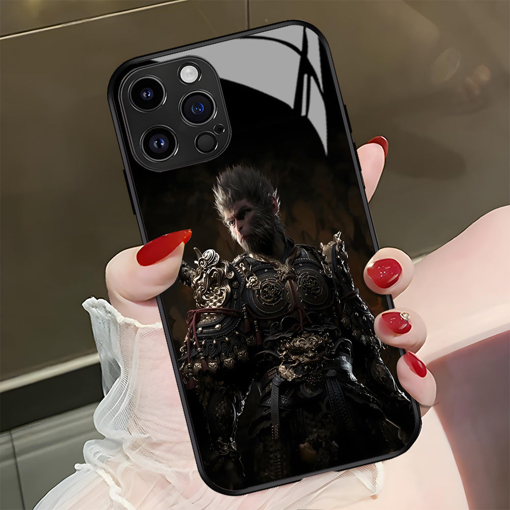 Black Myth Monkey King Sun Wukong Apple Phone Glass Case