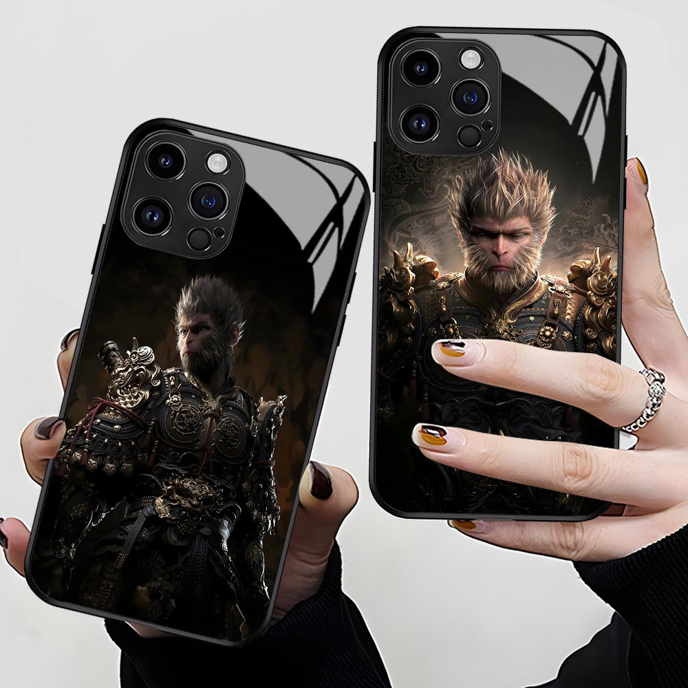 Black Myth Monkey King Sun Wukong Apple Phone Glass Case