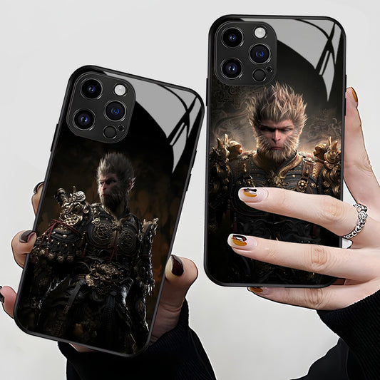 Black Myth Monkey King Sun Wukong Apple Phone Glass Case