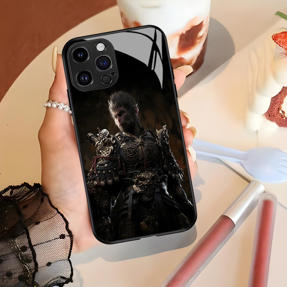 Black Myth Monkey King Sun Wukong Apple Phone Glass Case