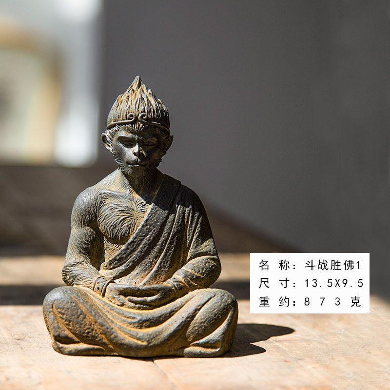 Fighting Saint Buddha Sun Wukong Monkey King Desktop Iron Ornament