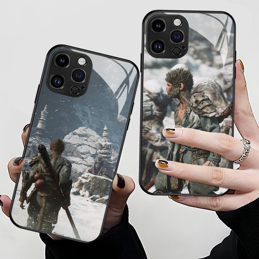 Black Myth Monkey King Sun Wukong Apple Phone Glass Case