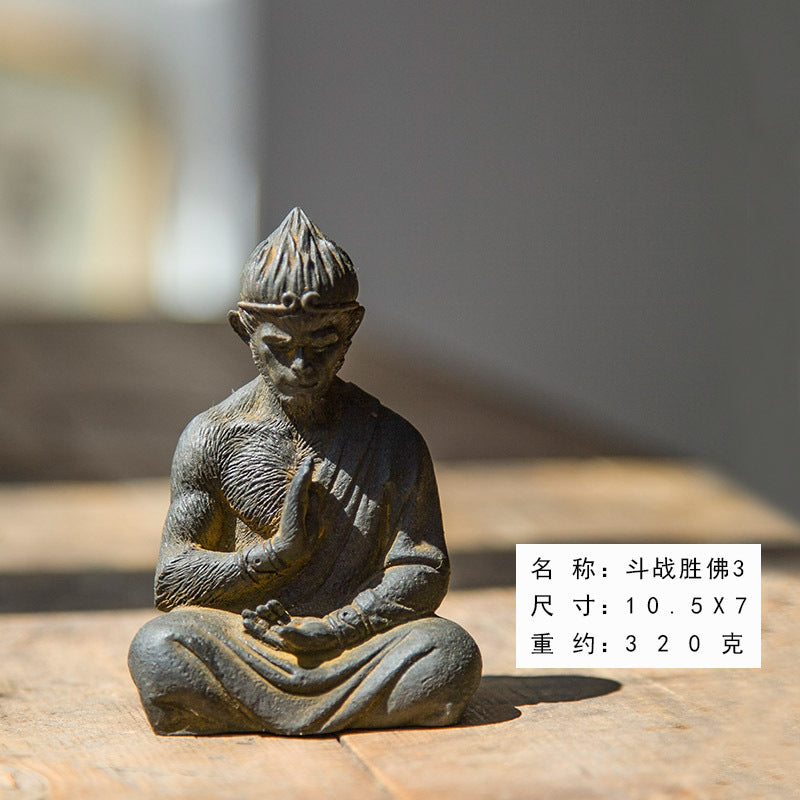 Fighting Saint Buddha Sun Wukong Monkey King Desktop Iron Ornament