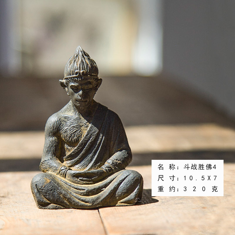 Fighting Saint Buddha Sun Wukong Monkey King Desktop Iron Ornament