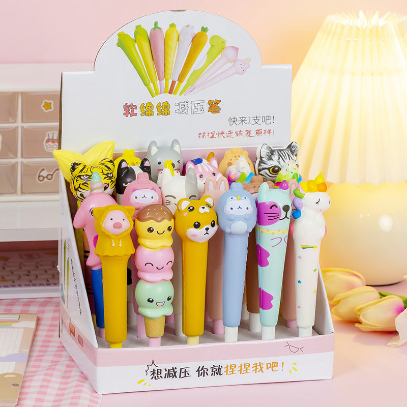 Cartoon Cute Gel Pen Children's Prizes Pupils Reward Creative Small Gifts Decompression Pen