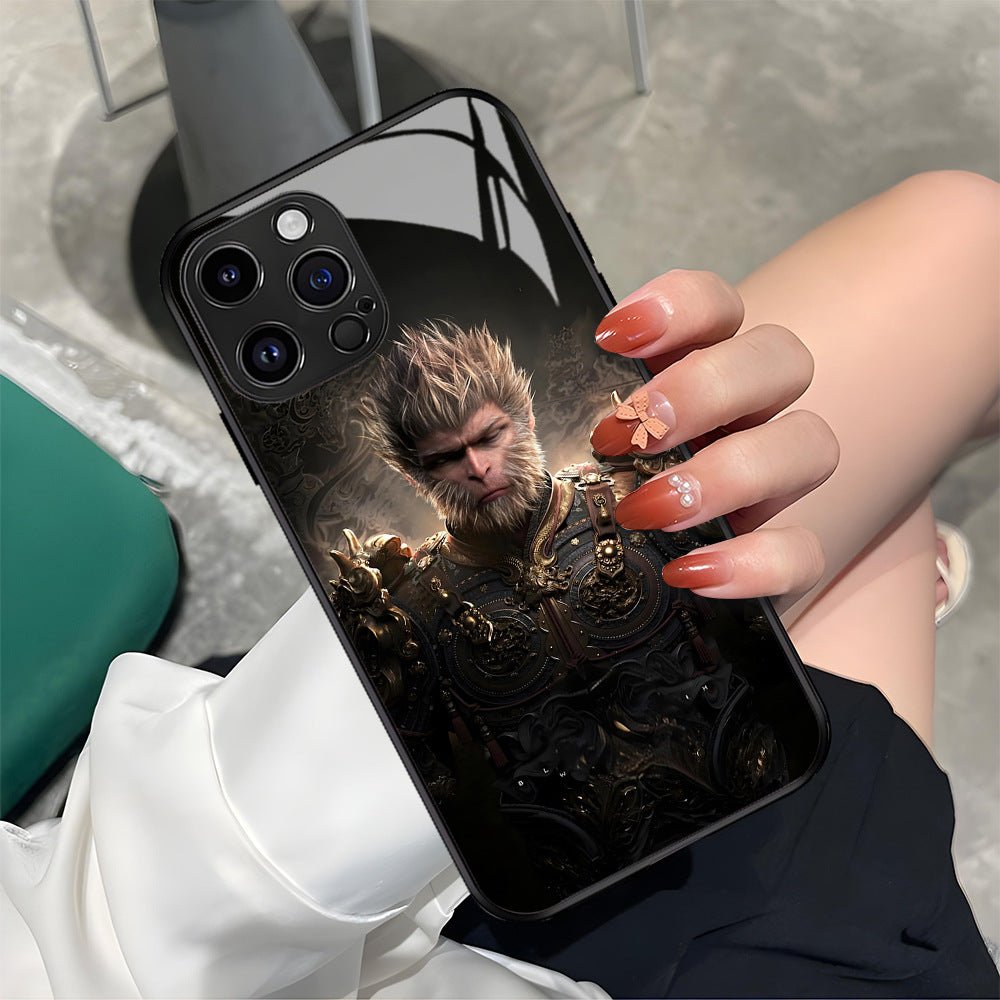 Black Myth Monkey King Sun Wukong Apple Phone Glass Case