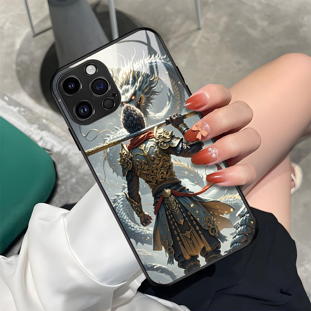 Black Myth Monkey King Sun Wukong Apple Phone Glass Case
