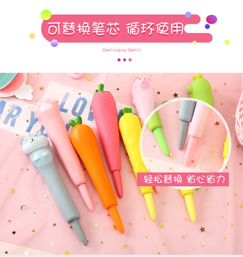 Cartoon Cute Gel Pen Children's Prizes Pupils Reward Creative Small Gifts Decompression Pen