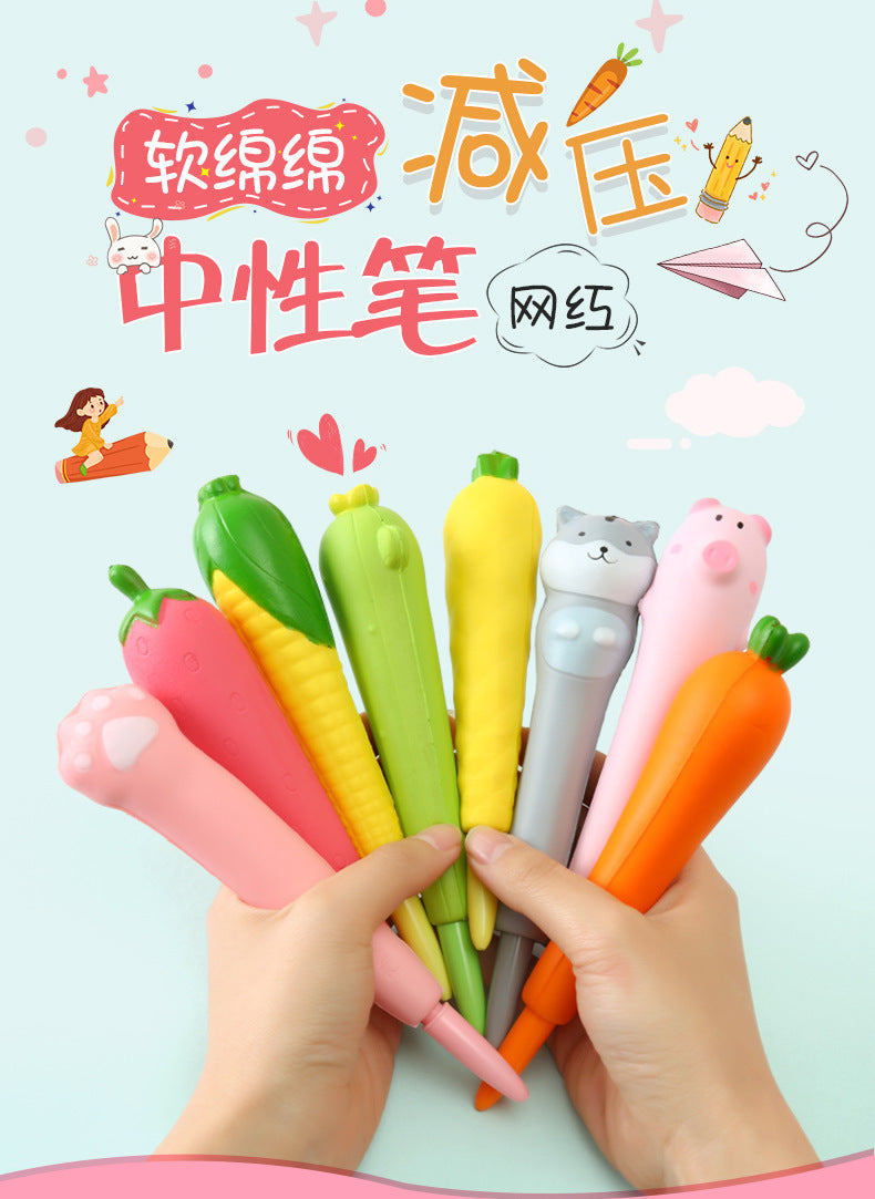 Cartoon Cute Gel Pen Children's Prizes Pupils Reward Creative Small Gifts Decompression Pen