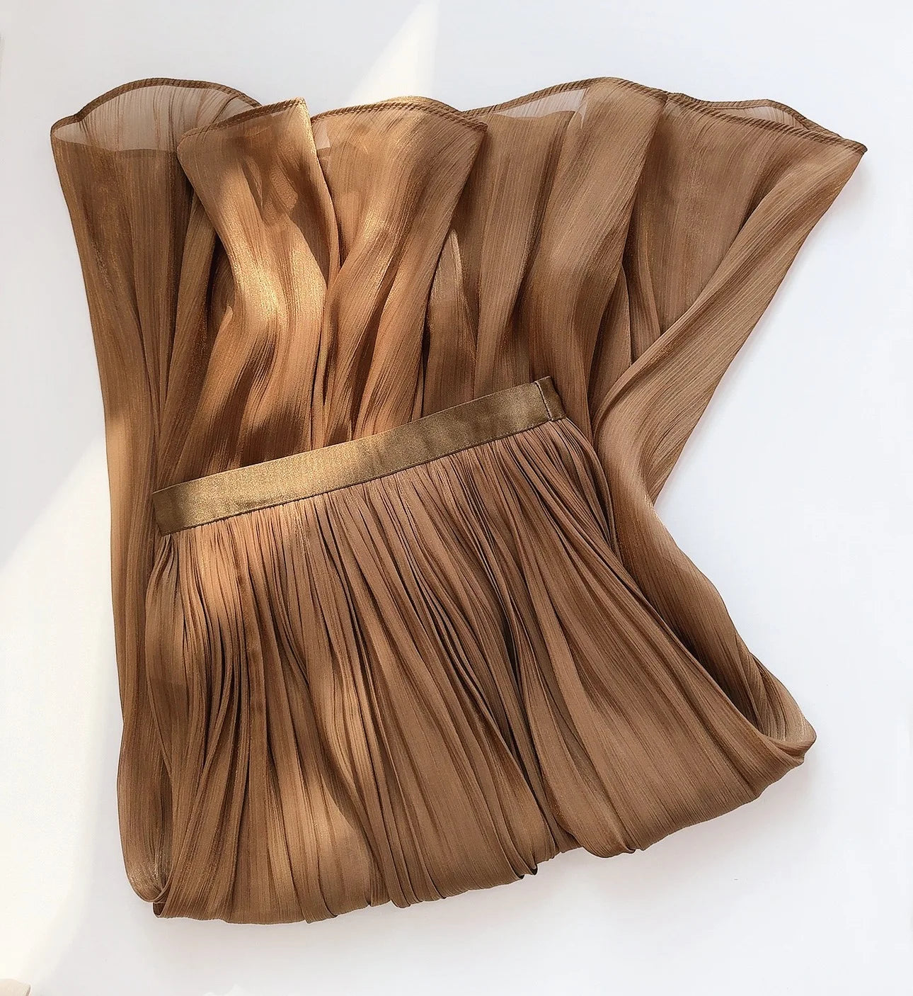 Solid Color Minimalist Elegant Women Slim A-line Skirt