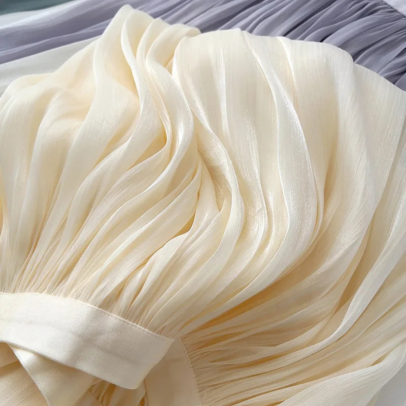 Solid Color Minimalist Elegant Women Slim A-line Skirt