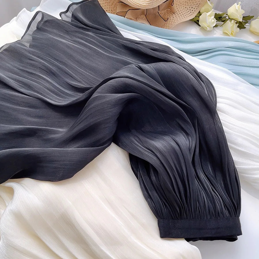Solid Color Minimalist Elegant Women Slim A-line Skirt