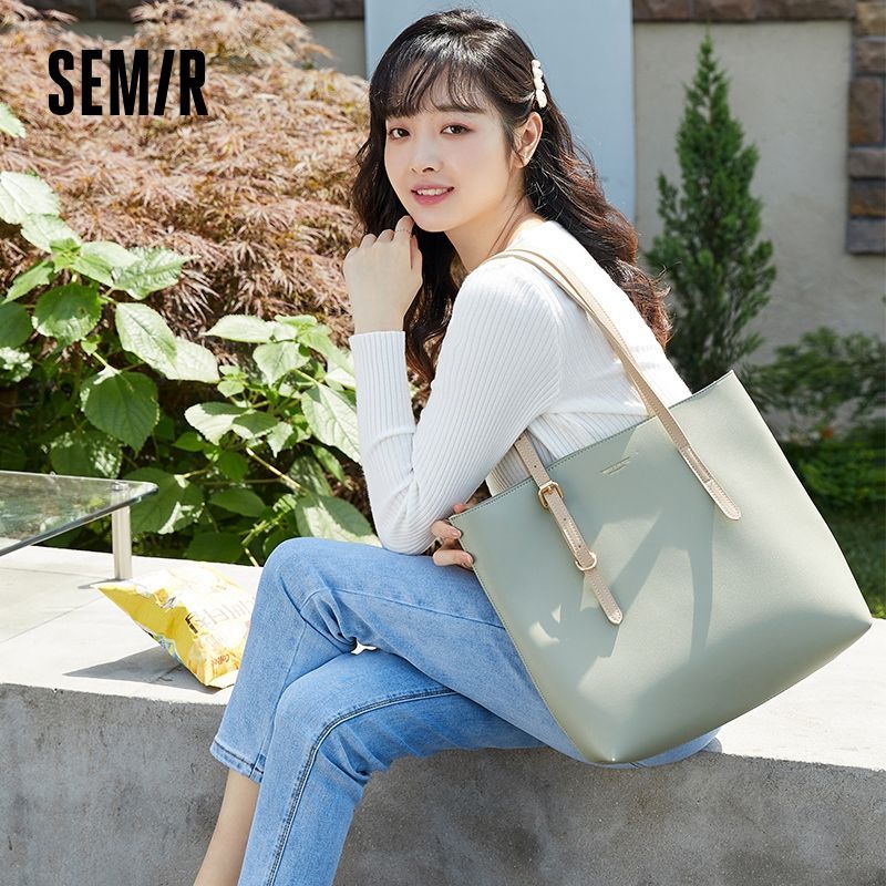 SEMIR Solid PVC Tote Shoulder Bag