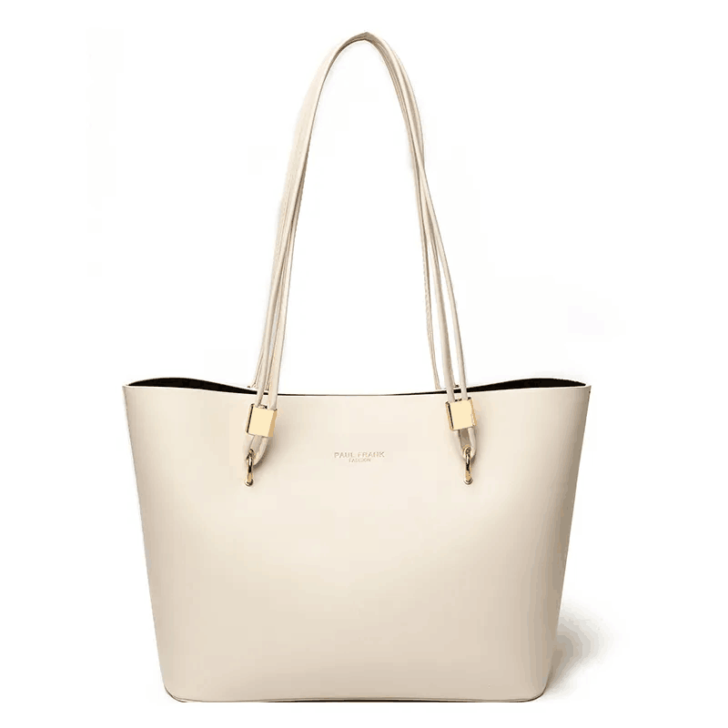 Solid PU Tote Bag