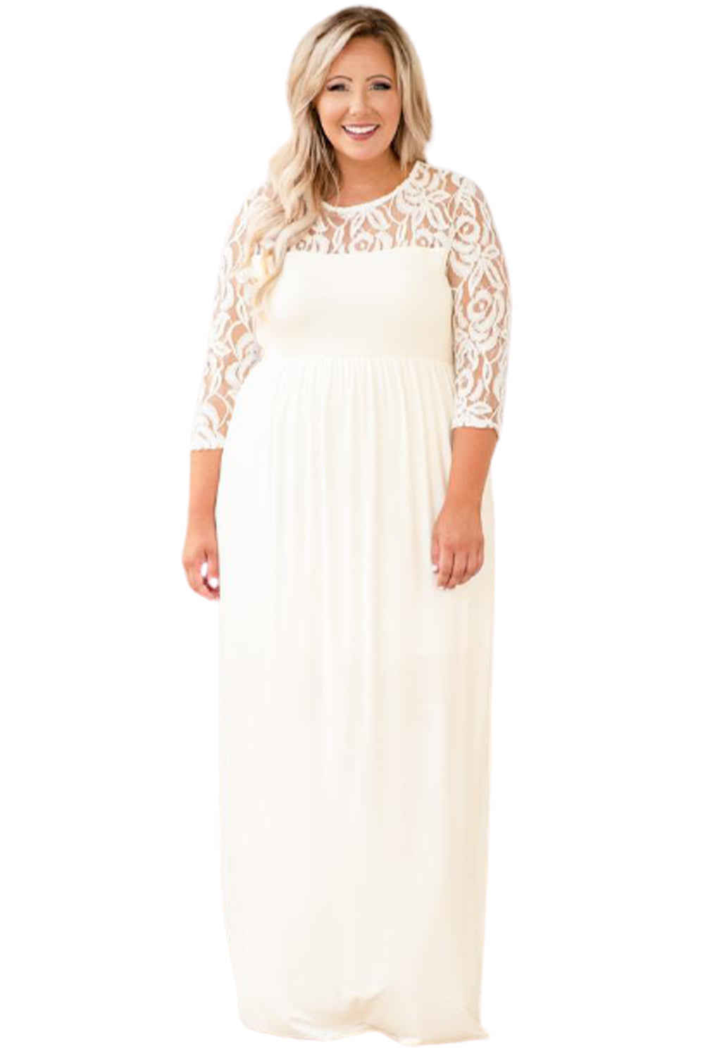 Fashion Vestidos Largos Lace Mesh Maxi Dresses Women Plus Size Bodycon Dress