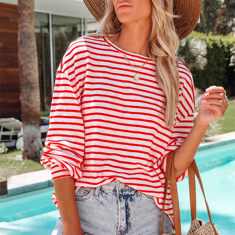 2022 New Design Fashionable Casual Ladies Knit Long Sleeve T Shirts Women Tops