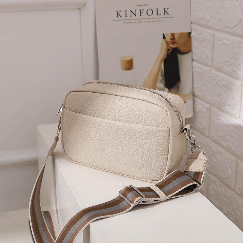 Cross-border Solid Color PU Messenger Bag