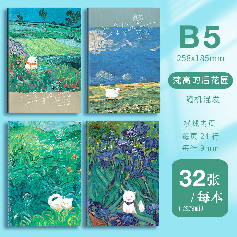 A5 Cartoon Retro Notebook B5 Cute Student Stationery Paper Student Prize Notepad