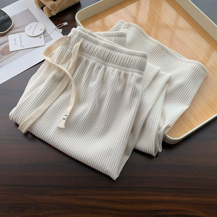 Spring/Summer Soft Straight Skin-friendly Versatile Casual Sports Pants with Wide Leg