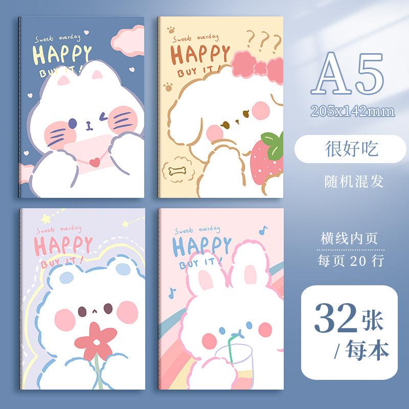 A5 Cartoon Retro Notebook B5 Cute Student Stationery Paper Student Prize Notepad