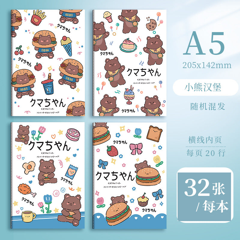 A5 Cartoon Retro Notebook B5 Cute Student Stationery Paper Student Prize Notepad