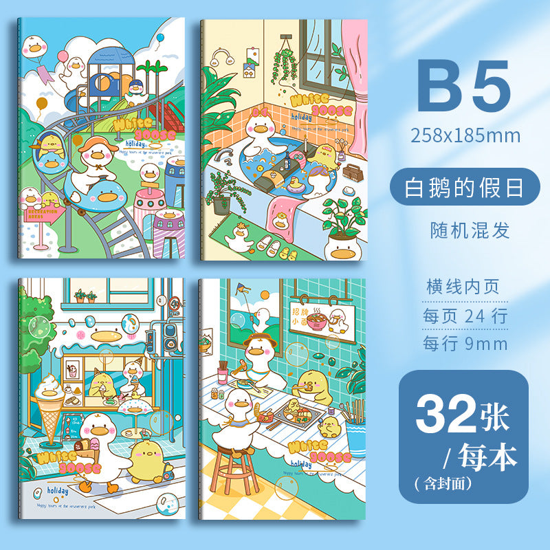 A5 Cartoon Retro Notebook B5 Cute Student Stationery Paper Student Prize Notepad