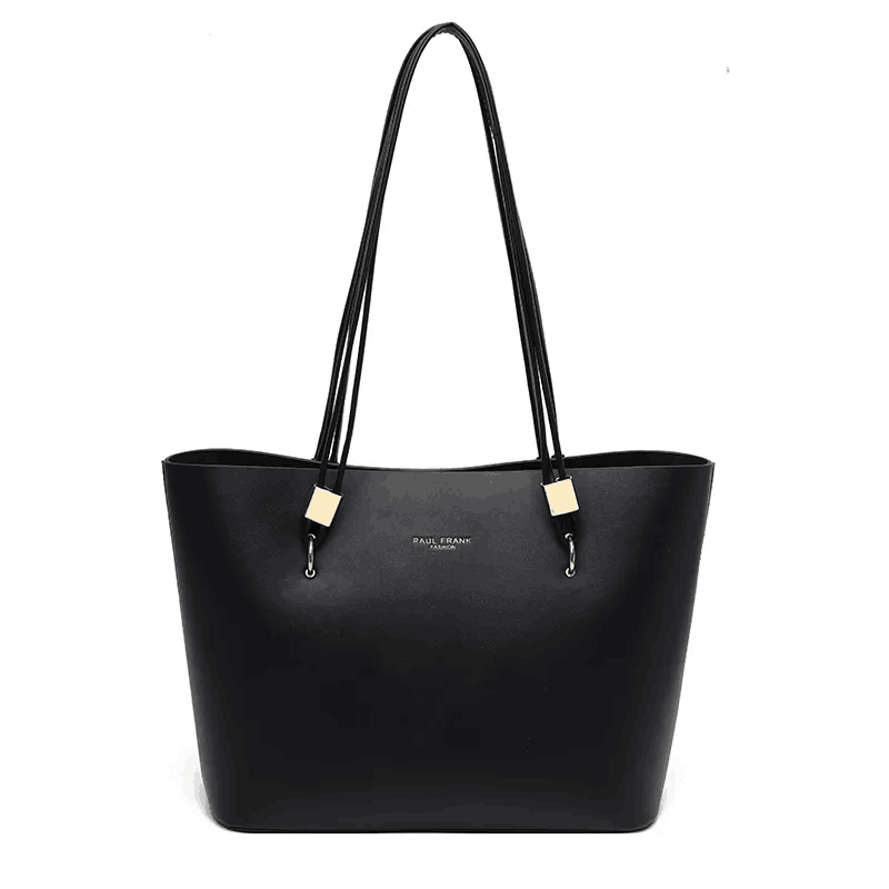 Solid PU Tote Bag